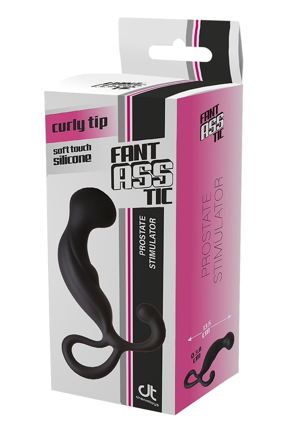 Черный массажер простаты fantasstic prostate stimulator - 13,5 см.