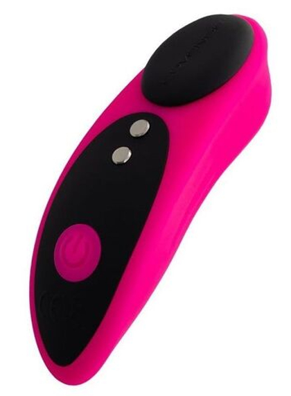 Розово-черный вибростимулятор в трусики lovense ferri