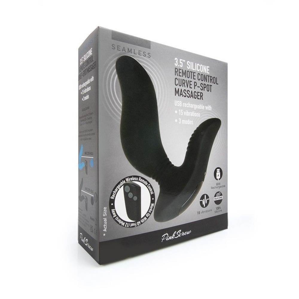 Вибромассажер простаты 3,5’’ remote control curve p-spot massager - 12 см.