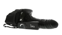 Мужской фаллопротез с вибрацией robotic male strap-on black - 17 см.