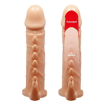 Телесная удлиняющая насадка penis sleeve emmitt - 17 см.