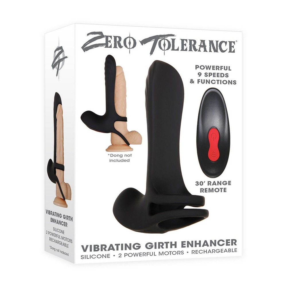 Черная насадка-эректор с пультом ду vibrating girth enhancer