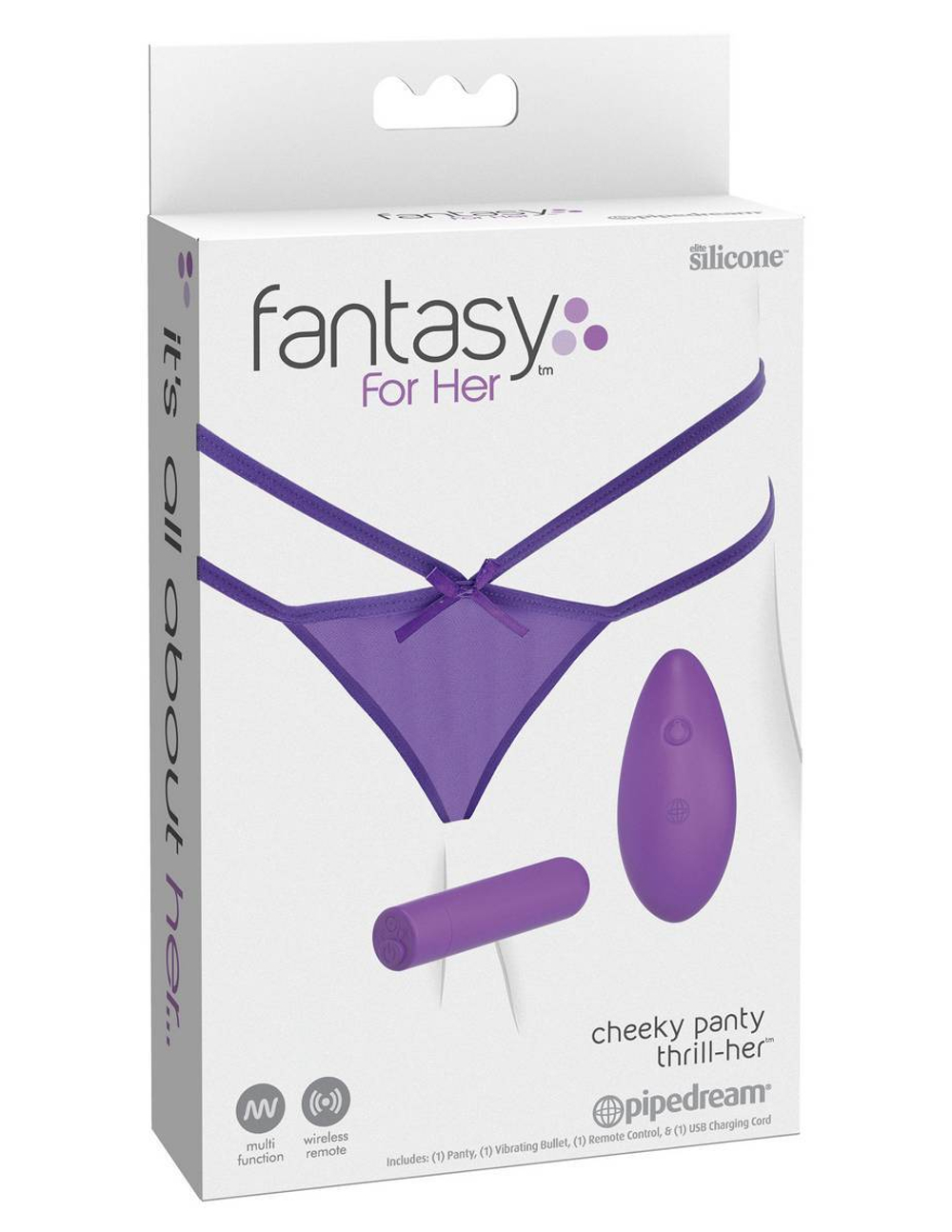 Трусики с вибропулей cheeky panty thrill-her