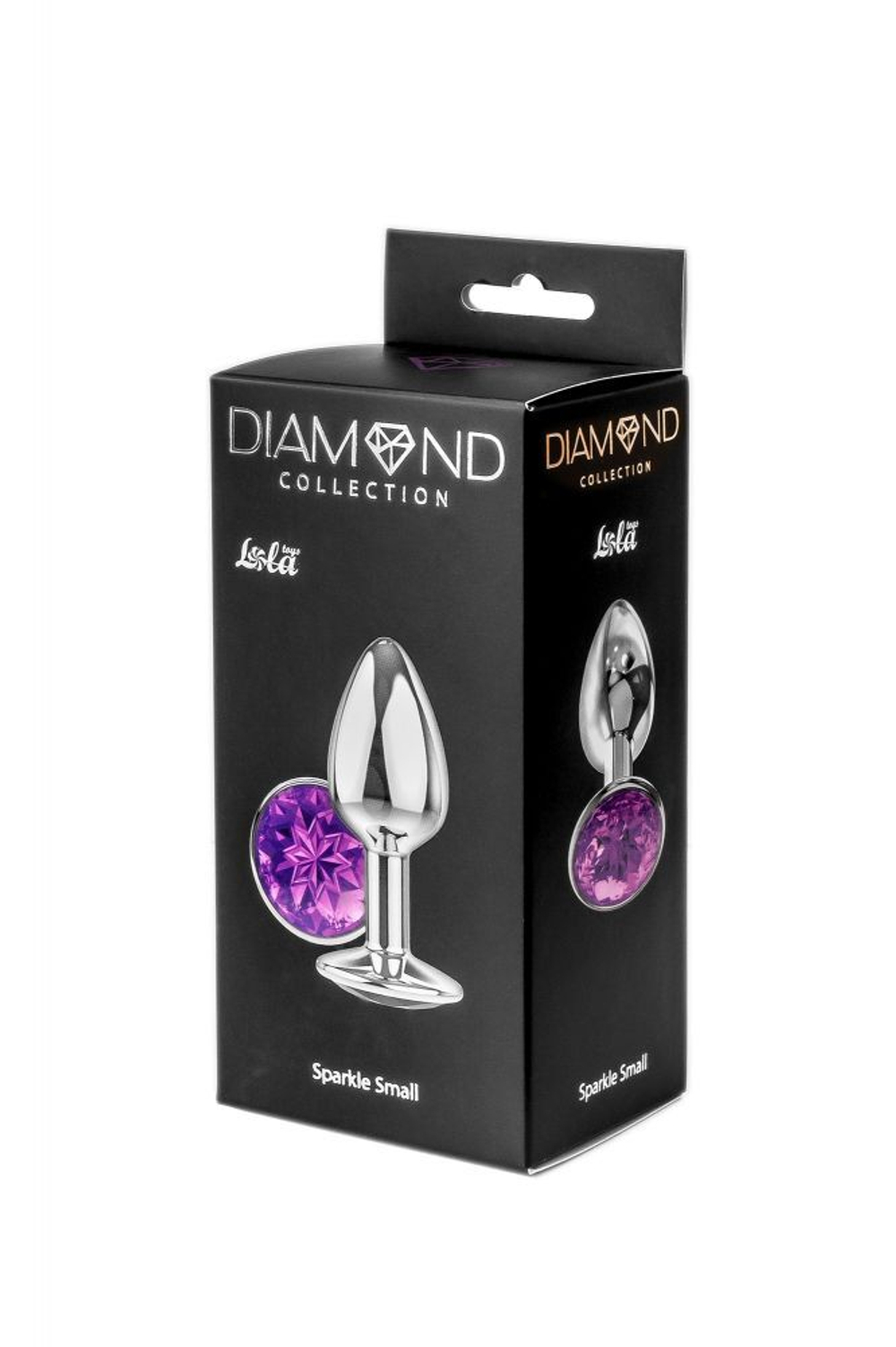 Металическая анальная пробка diamond sparkle с кристаллом