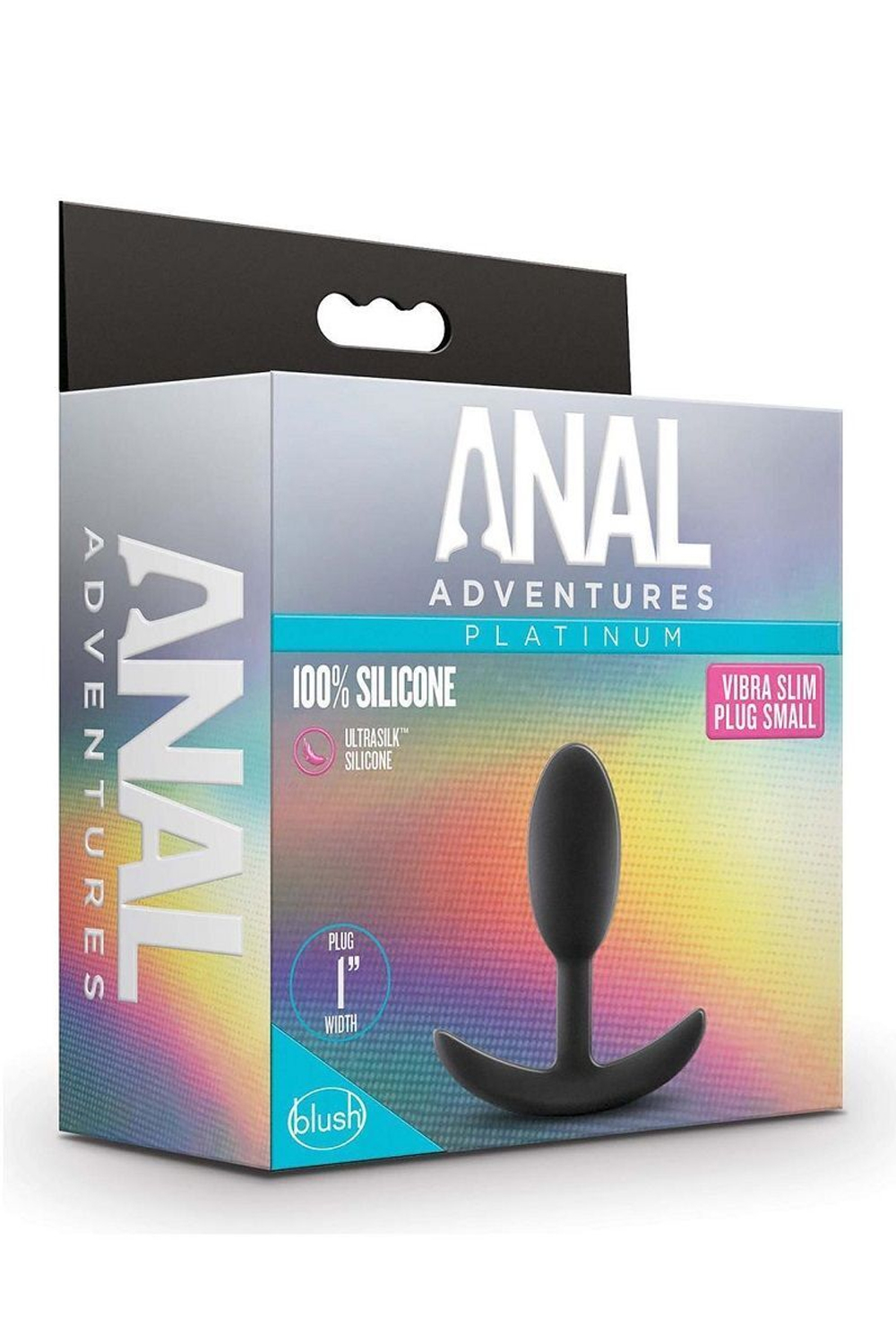 Черная анальная пробка Silicone Vibra Slim Plug