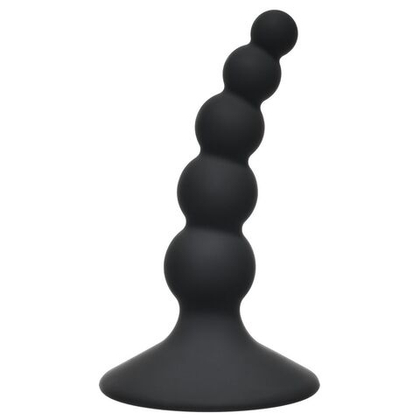 Анальная пробка Ribbed Plug Black - 10,5 см.