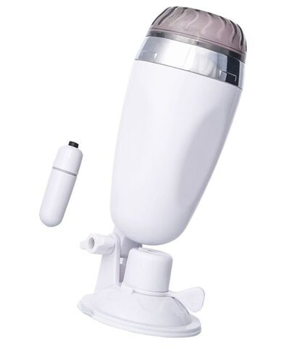 Мастурбатор-вагина A-toys в белой колбе с присоской