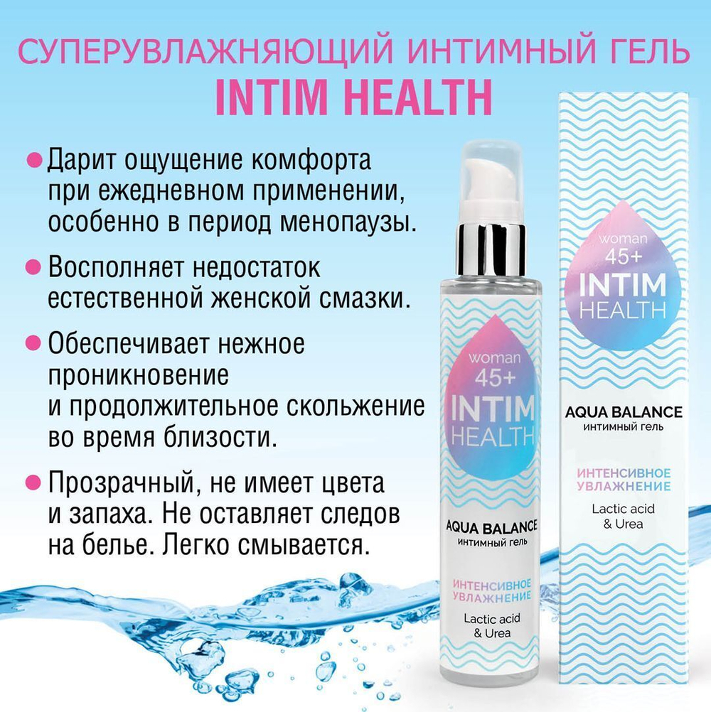 Увлажняющий интимный гель на водной основе Intim Health