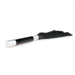 Черная плеть easytoys flogger with metal grip - 38 см.