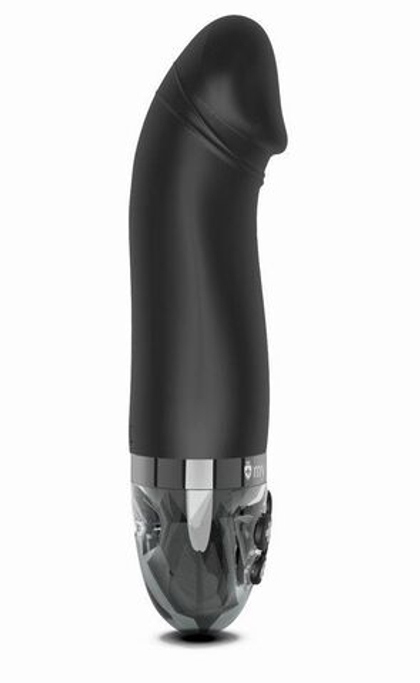 Черный вибратор с электростимуляцией real deal neal - 16,5 см.