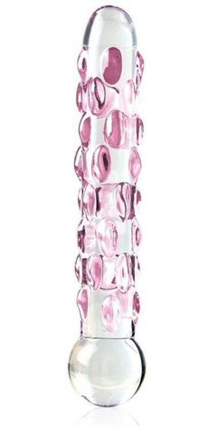 Стеклянный фаллоимитатор Icicles №7 - 17,8 см.