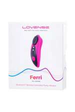 Розово-черный вибростимулятор в трусики lovense ferri
