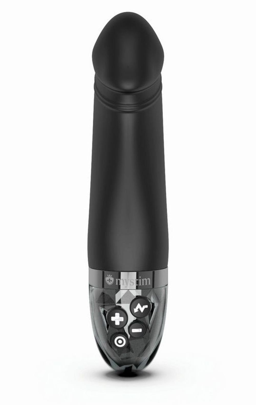 Черный вибратор с электростимуляцией real deal neal - 16,5 см.