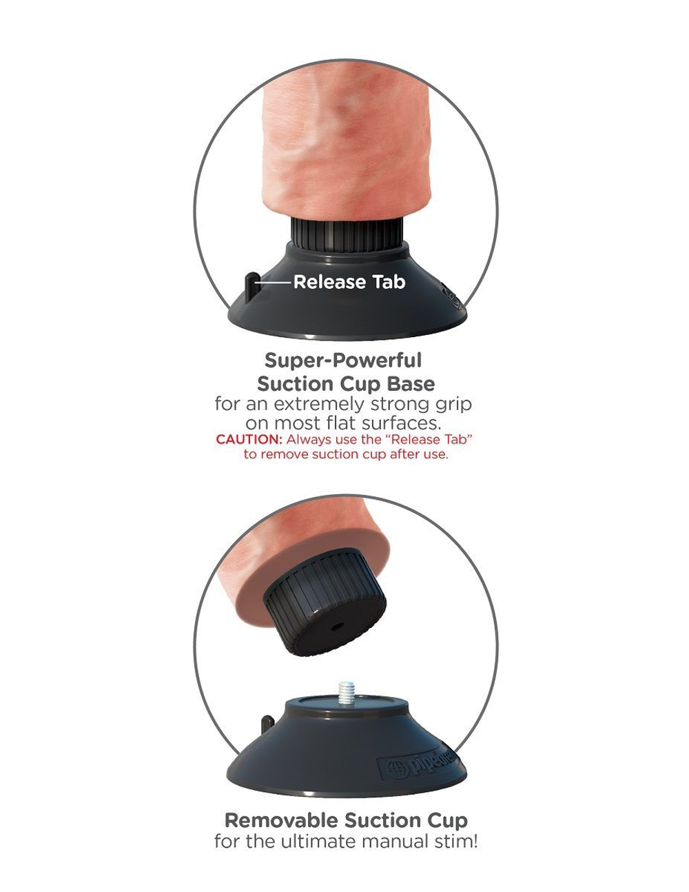 Телесный вибромассажер 10  vibrating cock with balls - 25,4 см.